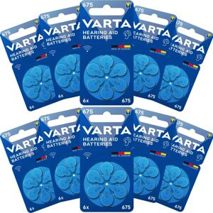 60 Piles Auditives 675 PR44 Varta Hearing Aid Batteries