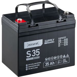 Supply S35 Batterie Décharge Lente 12V 35Ah agm Solaire au plomb 195 x 133 x 170 mm - Accurat - Publicité