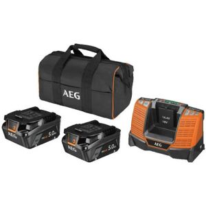 2 batteries Pro Lithium 18V AEG - 5,0 Ah - L1850SHD - Chargeur - Sac - SETLL1850SHD - Publicité