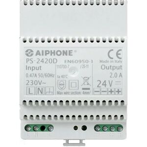 AIPHONE Alimentation secteur 230 / 24 vcc 2A, fixation din et à vis, 4 modules - Publicité