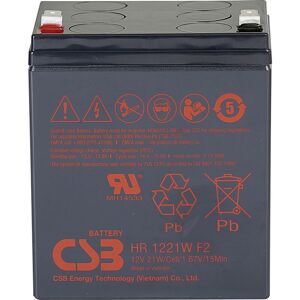 Batterie au plomb Csb Battery hr 1221W high-rate HR1221WF2 12 v 5 Ah plomb (agm) (l x h x p) 90 x 106 x 70 mm cosses plates 6,35 mm sans entretien, - Publicité