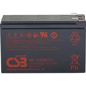 CSB Battery HR 1234W high-rate HR1234WF2 Batterie au plomb 12 V 8.4 Ah plomb (AGM) (l x H x P) 151 x 99 x 65 mm cosses plates 6,35 mm sans entretien, - Publicité