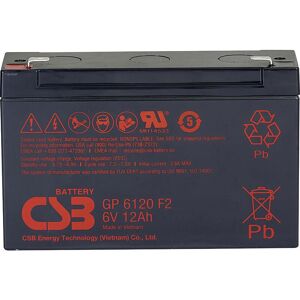 CSB Battery GP 6120 Standby USV GP6120F2 Batterie au plomb 6 V 12 Ah plomb (AGM) (l x H x P) 151 x 101 x 50 mm cosses plates 4,8 mm, cosses plates - Publicité