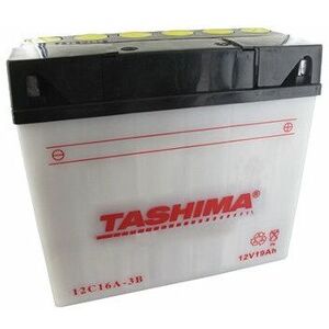 Batterie plomb TASHIMA 12V, 19A. L: 180, L: 78, H:170mm, + à droite pour autoportée, moto. (livrée sans acide). - Batterie à met - Publicité