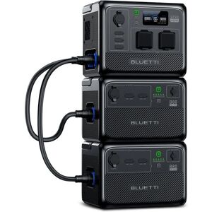 Bluetti - Kit de Station électrique Portable AC60 avec 2 Batteries d'extension B80, 2015Wh LiFePO4 Batterie de Secours, Sorties 600W ca, IP65 - Publicité