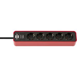 BRENNENSTUHL 1153240070 - Embase multiple Ecolor rouge / noir au design compact (4 prises) - Publicité