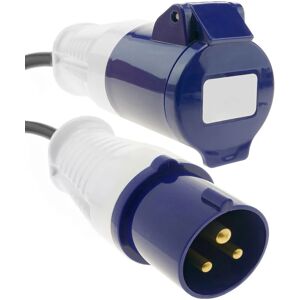 CABLEMARKT Câble adaptateur industriel fiche mâle cetac vers femelle cetac 2P+E 16A 230V IP44 IEC-60309 2,5 m - Publicité