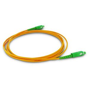 Cordon fibre optique monomode 9/125 - G657A2 - 5 m - orange et vert - Jaune