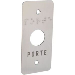 Façade inox gravée porte pour bouton de sortie 85x40mm -  Golmar Gris