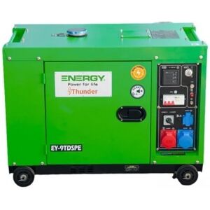 Energy - Groupe électrogène 7200W Diesel Insonorisé 230V/400V EY-9TDSPE T9000 full - Publicité