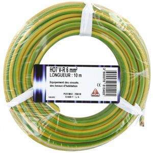 - H07 v-r 6 mm² 10 vert / jaune