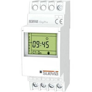 Interrupteur horaire pour rail 1 pc(s) Suevia DigiPro Tension de contact (max.): 250 v/ac Courant de commutation (max.)