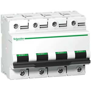 Schneider - Interrupteur magnétothermique 4P 100A 10KA c 6 modules A9N18374 - Publicité