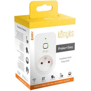 Prise connectée WiFi +BT, 16A, 3680W, compteur de consommation - Konyks Priska+ Easy