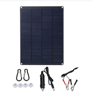 DRILLPRO Lot de 2 Panneau solaire chargeur solaire 50W 18V portable pliable étanche 170 x 230 x 2.5mm - Publicité