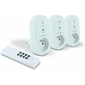 Prise télécommandées (lot de 3) 2300 W + télécommande - Blanc