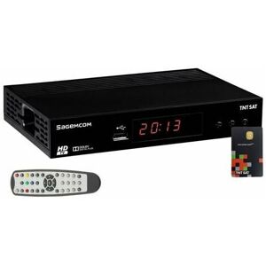 COM Récepteur TV Satellite HD + Carte d'accès TNTSAT V6 Astra 19.2E - Noir