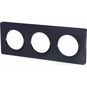 - Plaque triple Odace touch, anthracite liseré anthracite