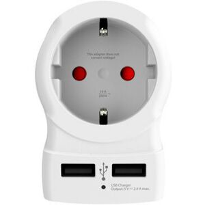 - Adaptateur secteur Europe aux usa, 2 sorties usb, blanc ()