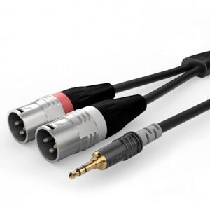 HBA-3SM2-0300 audio Câble adaptateur [1x xlr mâle 3 pôles - 1x Jack mâle 3.5 mm] 3.00 m noir - Sommer Cable - Publicité