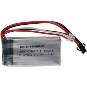 Vhbw - Batterie compatible avec SM-2P connecteur pour modéle rc par ex. voiture de course avion (1500mAh, 7,4V, Li-polymère, 68 x 34 x 18,5 mm) - Publicité