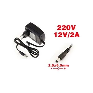 Kalea-Informatique Alimentation secteur 220V vers 12V DC 2A avec connecteur 2,5mm x 5,5mm (diamètres interne/externe) - Publicité