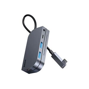 BASEUS Adaptateur WJ7 Type-C Avec SD TF PD USB3.0 HDML 3.5mm Grise - Publicité