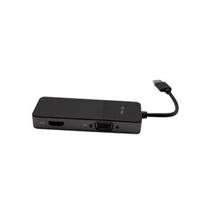 i-tec - Câble adaptateur - USB type A mâle pour HD-15 (VGA), HDMI femelle - 14 cm - noir - support 4K, support 1080p, puce active - Publicité