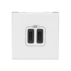 LEGRAND Chargeur 2 USB MOSAIC type-C 3A 2 modules 230V blanc - - 077590 - Publicité