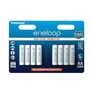 Panasonic Eneloop Lot de 8 piles rechargeables LR06-AA 1900 mAh Blanc