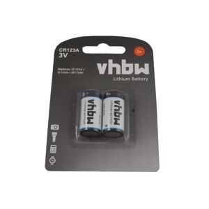 vhbw 2x Lithium Batterie (3V) wie CR123a, DL123A, EL123A, CR17345, CR17435, 16340. Publicité