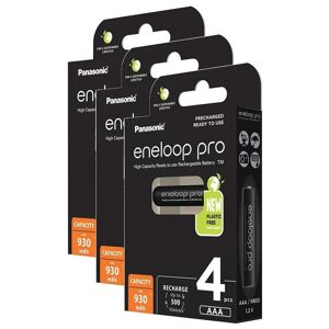 Panasonic Lot de 3 Eneloops Pro Pack 4 Piles Rechargeables Micro 930mAh AAA Ni-MH - Publicité