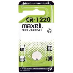 Pile bouton lithium blister CR1220 MAXELL 3V 36mAh - Publicité