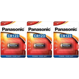 Panasonic Lot de 3 Blisters 1 pile CR123 Lithium Power 3V - Publicité