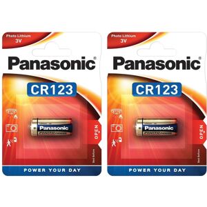 Panasonic Lot de 2 Blisters 1 pile CR123 Lithium Power 3V - Publicité