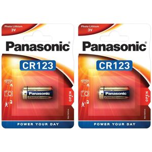 Panasonic Lot de 2 Blisters 1 pile CR123 Lithium Power 3V - Publicité