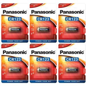 Panasonic Lot de 6 Blisters 1 pile CR123 Lithium Power 3V - Publicité