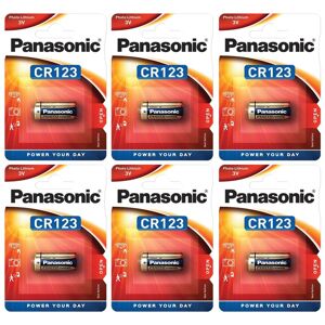 Panasonic Lot de 6 Blisters 1 pile CR123 Lithium Power 3V - Publicité