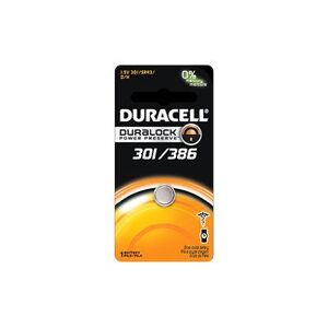 Duracell 301/386 - Batterie SR43 - oxyde d'argent - 130 mAh - Publicité