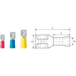 WEIDMÜLLER Cosse clip 6.3 mm x 0.8 mm Weidmüller LIF 2,5F638 R 9200560000 1.50 mm² 2.50 mm² partiellement isolé bleu 100 pc(s)