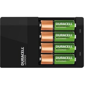 Duracell High-Speed Value CEF14 - 4 h chargeur de batteries - (pour 4xAA/AAA) 2 x type AA - NiMH - 1300 mAh - 7 Watt - avec 2 piles rechargeables AAA NiMH 750 mAh - Publicité