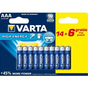 Varta High Energy 04903 - Batterie 20 x AAA - Alcaline - Publicité