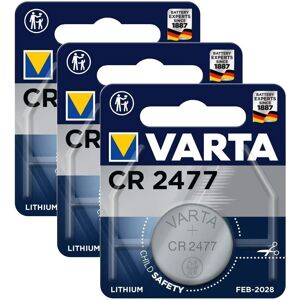 VARTA Lot de 3 Professionals Electronics CR2477 (6477) - lithium button cell, 3 V - Publicité