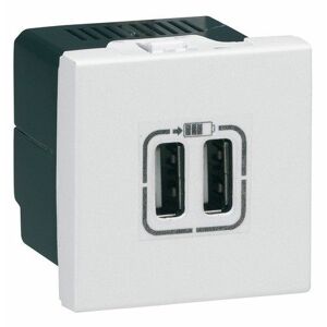 MODULE CHARGEUR 2 USB TYPE A + TYPE C BLANC LEGRAND 077592 - Publicité