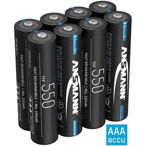 Pile ANSMANN AAA micro 550mAh NiMH 1,2V - batteries rechargeables (lot de 8) - Publicité