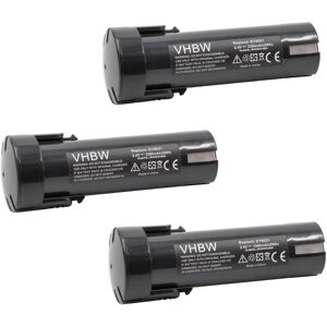 vhbw 3x Batterie compatible avec ABB Stotz Minifix 210 outil électrique (3300mAh NiMH 2,4V) - Publicité