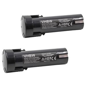 vhbw 2x Batterie compatible avec ABB SDF-AK210 outil électrique (3300mAh NiMH 2,4V) - Publicité