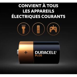 Duracell - NOUVEAU Piles alcalines C Plus. 1.5 V LR14 MN1400. paquet de 4 - Publicité