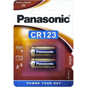 Panasonic Blister de 2 Piles CR123 A 3V 1400mAh - Publicité