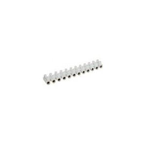 Barrette de connexion domino blanc à visser 2 x 12 bornes section 6 mm² DHOME